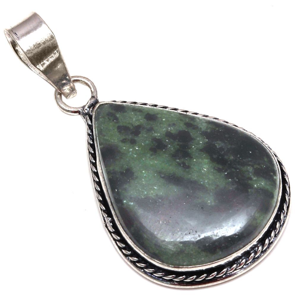 Ruby Zoisite Silver Pendant Gemstone Jewelry Gift for Her 2 Inch