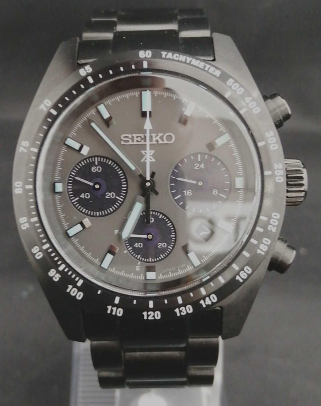 SEIKO セイコー V192-0AF0 PROSPEX プロスペックス 黒 Seiko V192-0AF0 Prospex Speedtimer Solar Chronograph Tachymeter