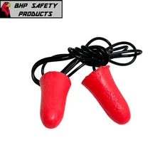 Ear Plugs Corded, Soft Orange Foam Sleep Travel Noise Shooting Earplugs NRR 33