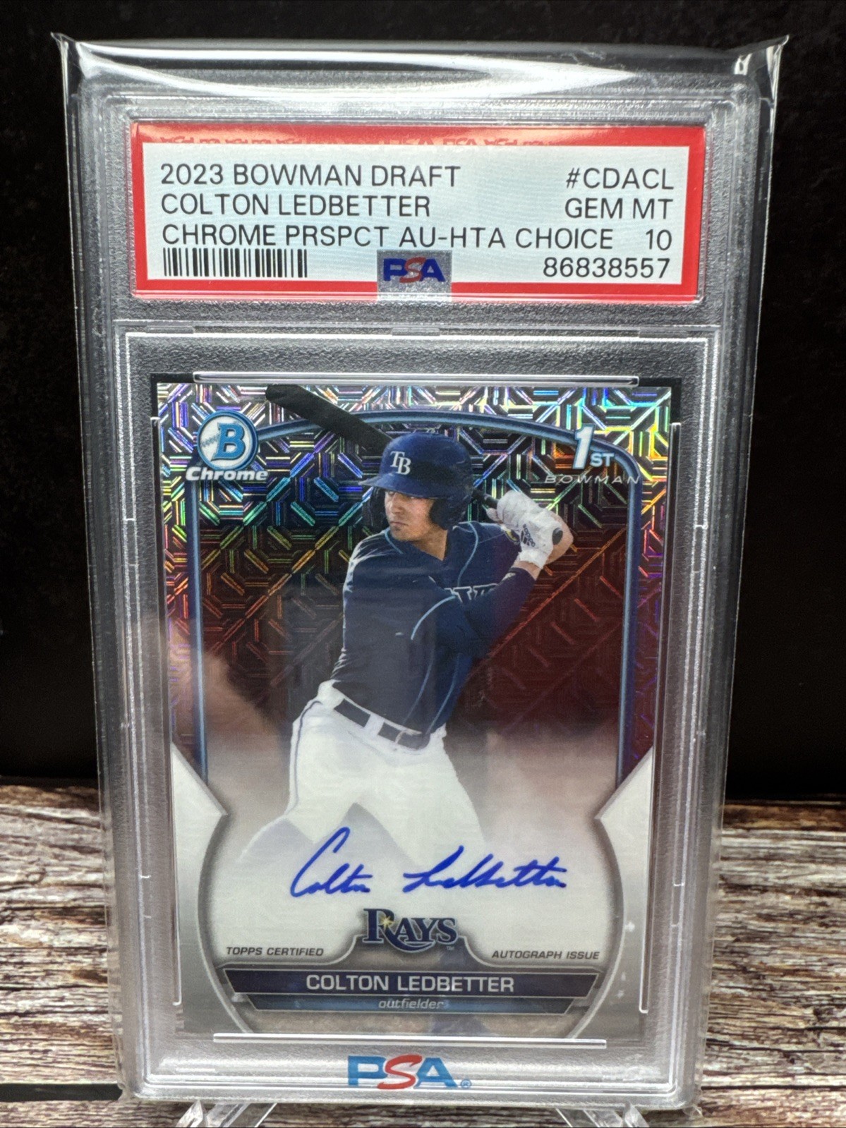 2023 Bowman Draft Colton Ledbetter Chrome HTA  Auto /150 #CDA-CL (RC) PSA 10