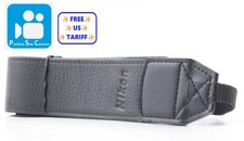       MINT  Nikon Leather Strap Black 4cm From JAPAN