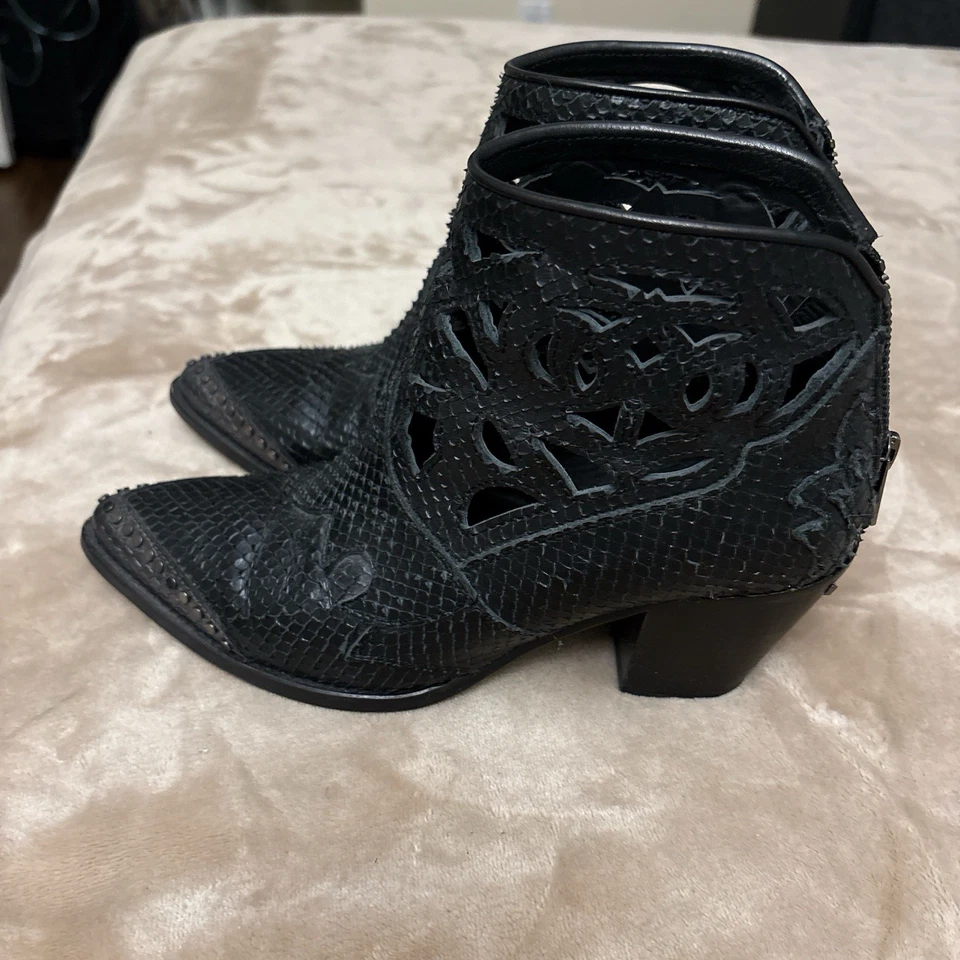 Botas caubói femininas de couro Zadig & Voltaire tamanho 38 EUA 8 - Imagem 4 de 4