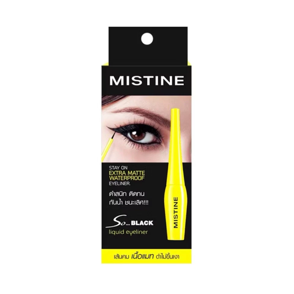 Mistine So Black Matte Liquid Eyeliner Waterproof Long Lasting Eye Makeup 4.5g - Image 2 of 4