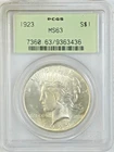 1923 Peace Silver Dollar MS63 PCGS