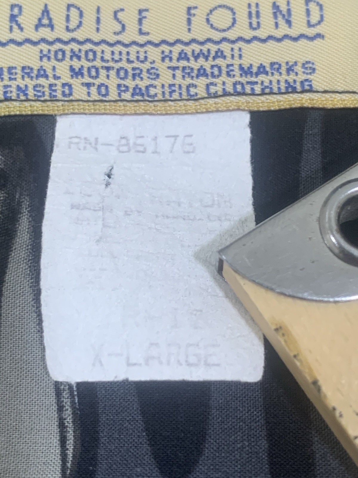 Vintage Paradise Found Hawaiian Shirt Mens XL Black S/S Corvette Stingray