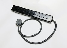 6 WAY AUDIOPHILE MAINS BLOCK 1m Mains Power Cable Shielded 6 Gang  blt1