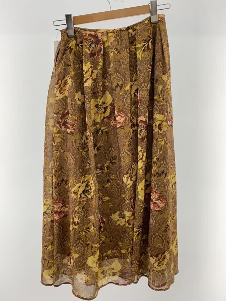 AMERI Long Skirt M Polyester Floral - image 2