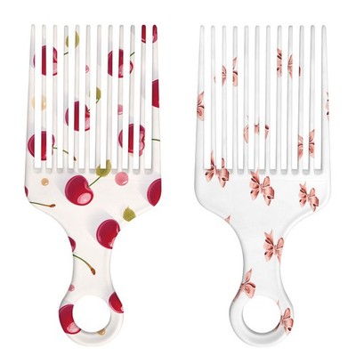 2 Pcs Afro Pick Comb for Natural Curly Hair,Portable Styling Hair Pick for Tr...