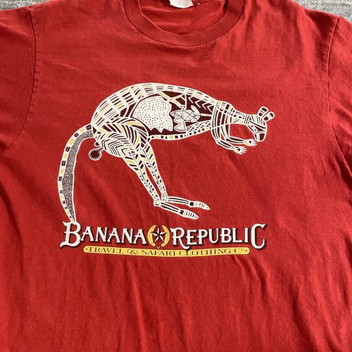 Vintage Banana Republic Shirt Mens XL Safari Kangaroo Graphic Tee 90s - Picture 5 of 6