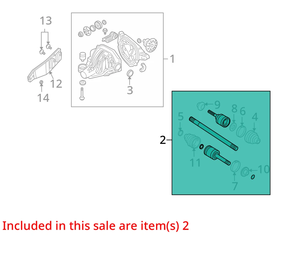 04-05 FORD EXPEDITION LINCOLN NAVEGADOR EJE TRASERO ASM 4L1Z4K139AC - NUEVO Foto 3 de 4