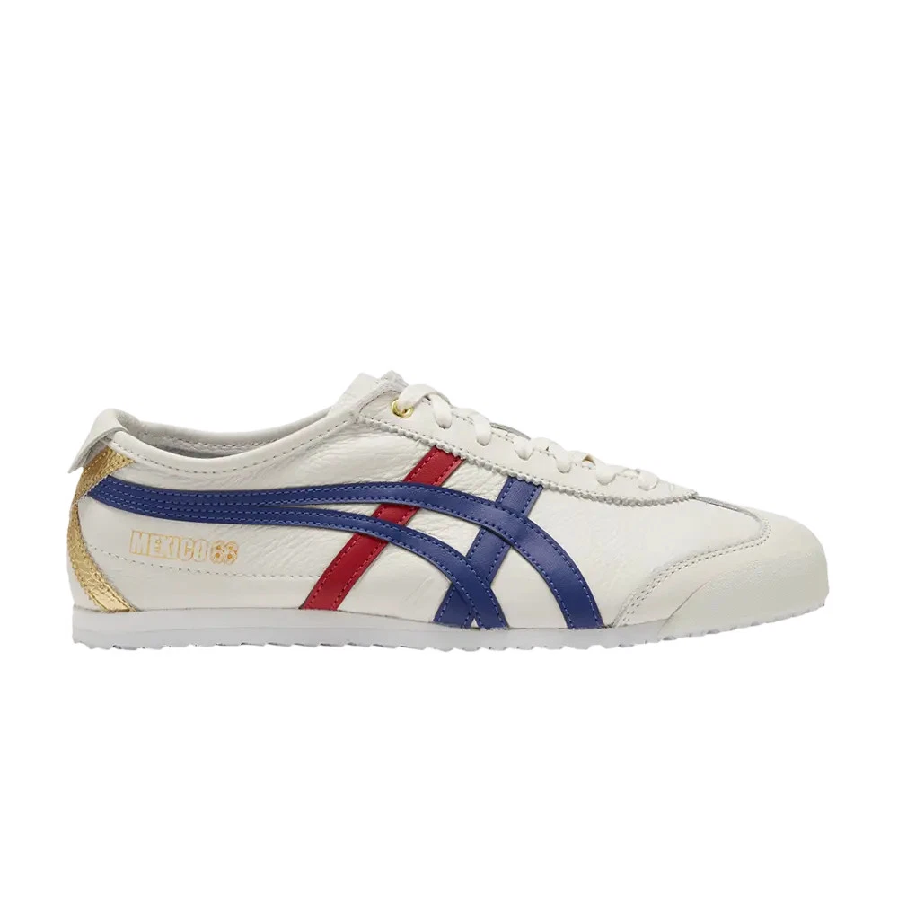 asics スニーカー ホワイト/ブルー ASICS Mexico 66 White Dark Blue Gold for Sale | Authenticity