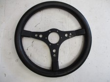 Vintage Racemark Steering Wheel Approx 14 18 Diameter Black Leather-good-used Vintage Racemark Steering Wheel Approx 14 18 Diameter Black Leather-good-used