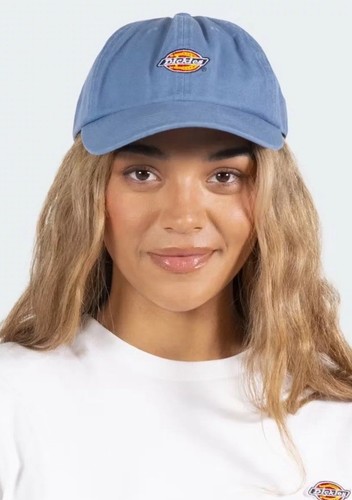 Dickies Mens H.S Rockwood Curved Peak 6 Panel Soft Cap Adjustable Hat Steel Blue - Picture 4 of 4
