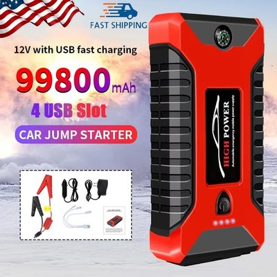 Portable Car Jump Starter Power Bank 99800mAh Emergency Start-up Charger 12V