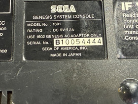 SEGA GENESIS SYSTEM BLACK CONSOLE CONTROLLER HOOKUPS AUTHENTIC NES HQ 16 BIT #4