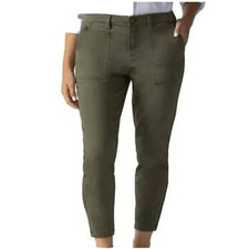 Social Standard by Sanctuary Ladies Logan Olive Green Stretch Utility Pants 12