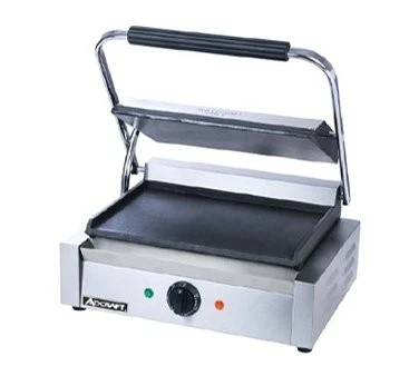 Adcraft SG-811E/F 17" Commercial Sandwich Panini Grill w/ Cast Iron Smooth Pl...