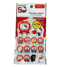 Sanrio Hello Kitty 50th Anniversary Acrylic Key Holder Key Chain Daiso Japan