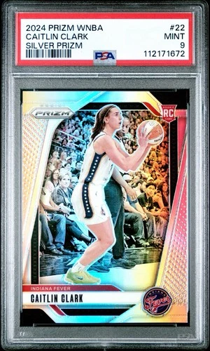 2024 Panini Prizm WNBA Basketball Caitlin Clark RC Rookie SILVER PRIZM PSA 9 #22