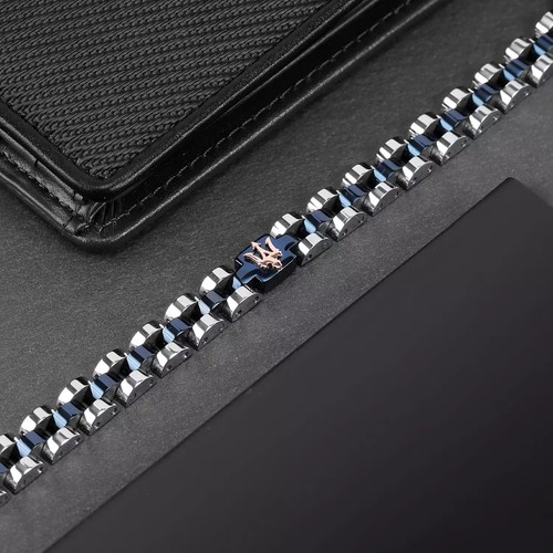 Bracciale Uomo MASERATI JM320AST11 Acciaio Inossidabile Blu - Foto 4 di 4