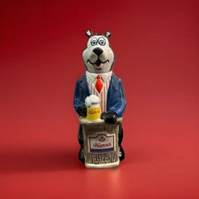 Hamm's Beer Bear Suit Vintage 1973 Ceramarte Blue Suit Growler Bottle Decanter