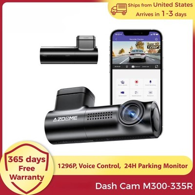 Dash Cam M300-335R 1296P Dash Camera for Cars Voice Control Car DVR WiFi Dashcam