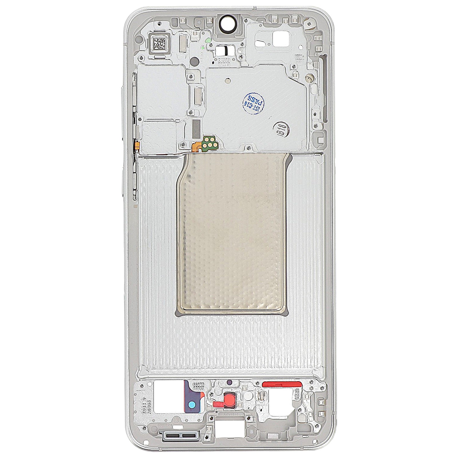 Châssis intermédiaire Galaxy S25 FE blanc pour réparer un contour cassé