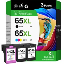 65XL 65 Ink Cartridge For HP ENVY 5010 5055 5052 Deskjet 2600 2652 2636 Printer