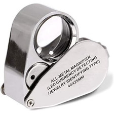 40X Jewelers Loupe Jewelry Loop Coin Magnifier Light Pocket LED Magnifying Glass