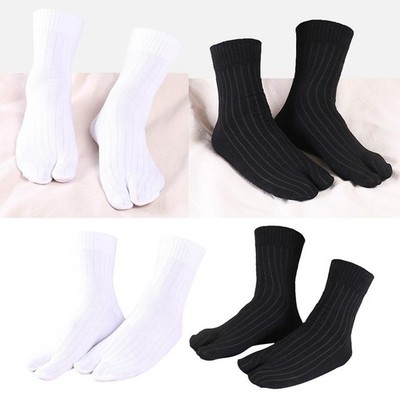 Herren Damen Elastische Zehensocken 2 Paar 100% Baumwolle Sandalensocken