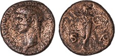 Roman Empire Coin As Claudio I 41-42 A.D.