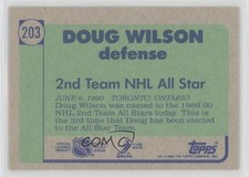 1990-91 Topps Blank Front Doug Wilson #203 HOF 0kb5