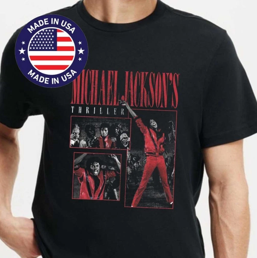 Michael Jackson Thriller Vintage Pop Graphic T-Shirt S-5XL | eBay
