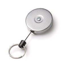 KEY-BAK Original Retractable Key Holder with a Chrome Front, Steel Belt Clip,...