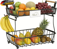 ObststäNder Bambus 3-StöCkig KüChenorganizer FüR Obst GemüSe Snacks