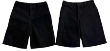 School Apparel uniform shorts boys size 8 husky 26 waist navy flat front