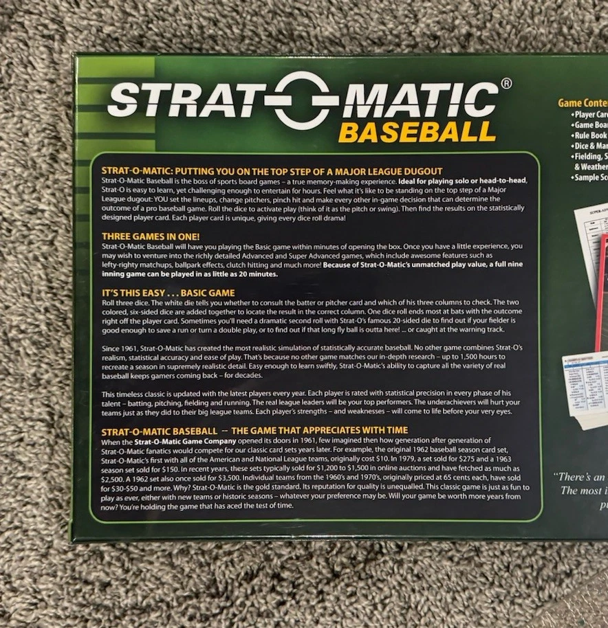STRAT-O-MATIC BASEBALL BOARD GAME - brand new!  - Image 3 of 4