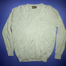 Pringle of Scotland Sweater Mens 46 Green V-Neck 100 Lambswool Made in Scotland