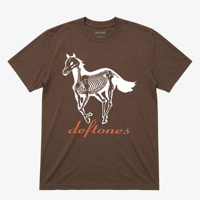 DT THE-DEFTONES Brown Graphic T shirt