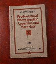 KODAK 1920 PROFESSIONAL PHOTOGRAPHIC APPARATUS AND MATERIALS CATALOG/cks/215130