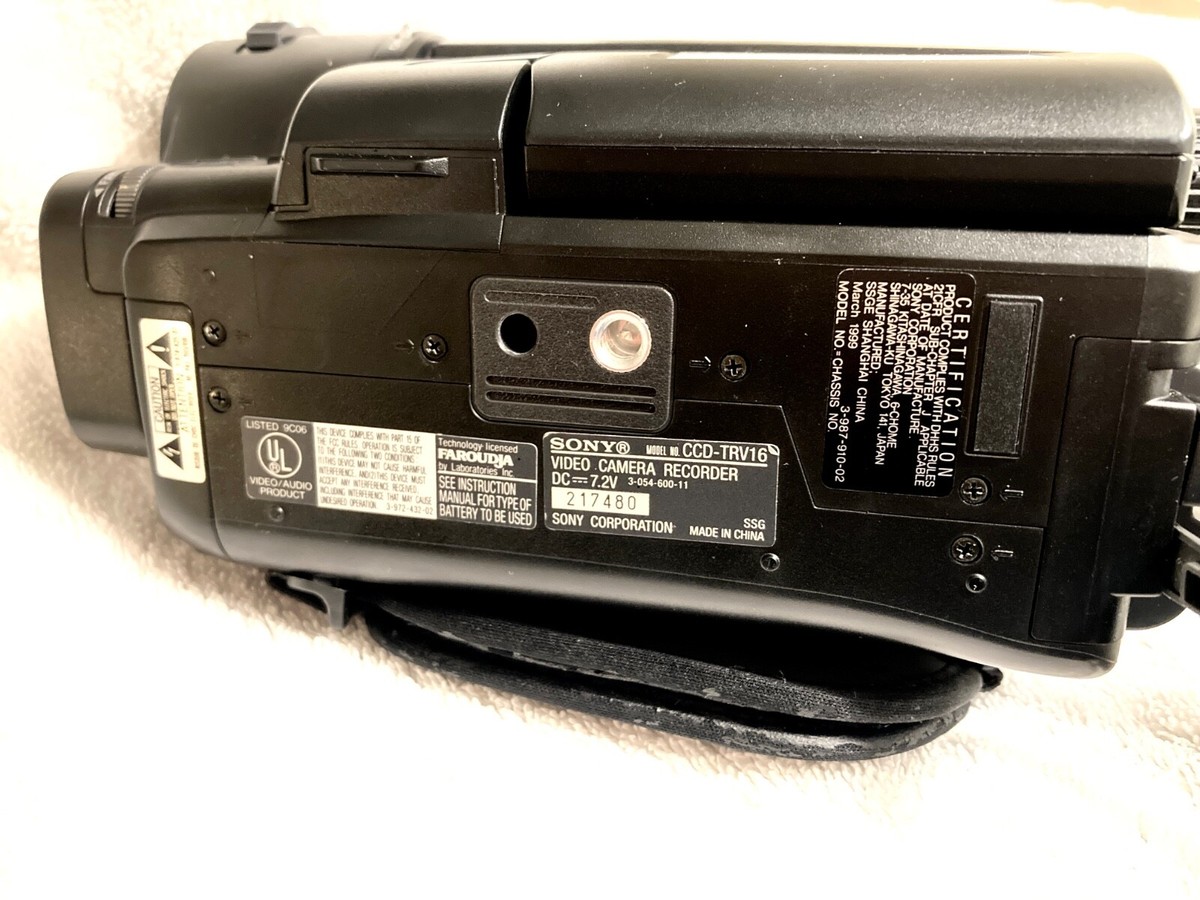 SONY VideoHi8Handycam CCD-TRV116 ⑦ Sony CCD-TRV16 Camcorder - Black for sale online | eBay