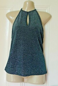 halterneck freepost topshop metallic sizes ladies green