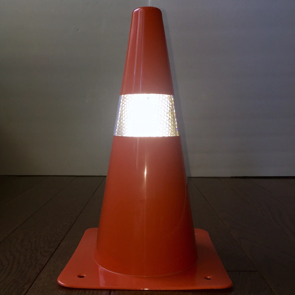4 Orange Safety Cones Reflective Traffic Sports Night Mountable Stackable Set - Image 4 of 4