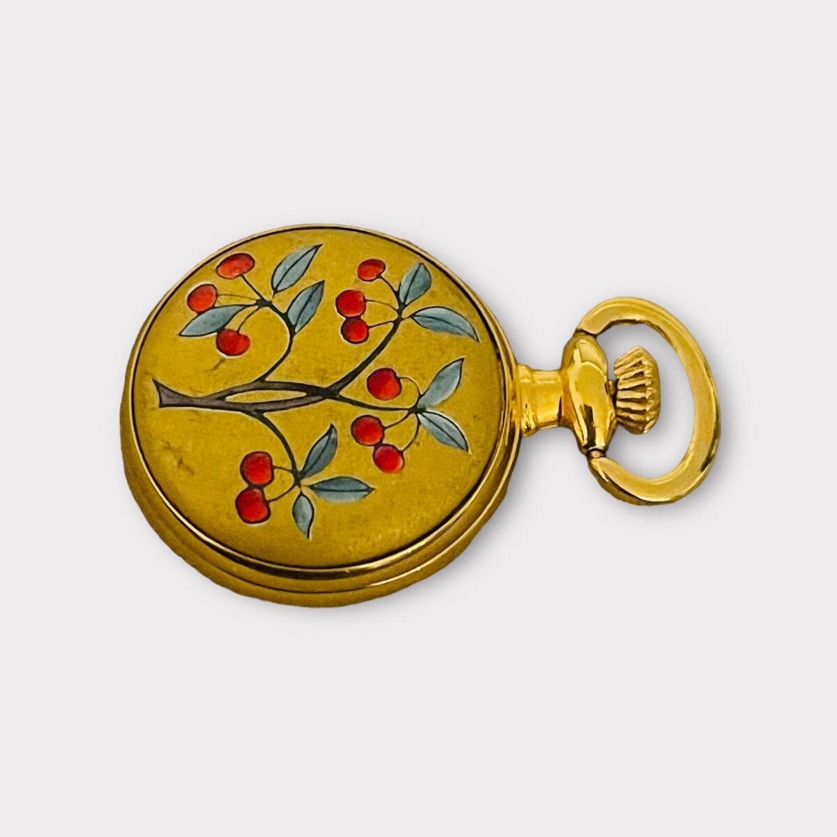 Vintage Halcyon Days Enamels Watch Gold Tone England with Vintage Halcyon Days Enamels Watch Gold Tone England with