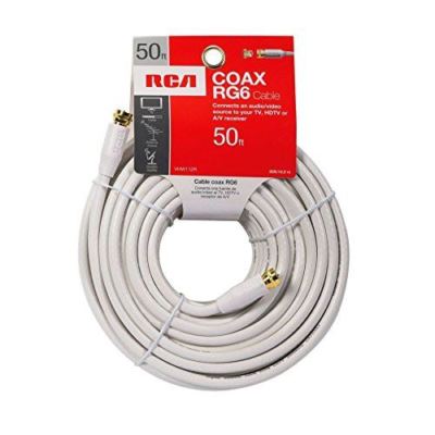 RCA VHW112R, 50FT RG6 Coaxial Cable