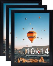 10X14 Picture Frame Set of 3 Black for 30 X 40Cm Diamond Painting Art, Wall Moun