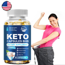 KETO BHB 15000mg PURE Ketone FAT BURNER Weight Loss Diet Pills Ketosis
