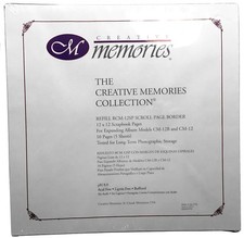 Creative Memories 12x12 patterned white pages, RCM-12SP, NIP new pack 10 pgs.