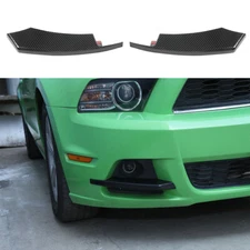 Front Fog Light Lamp Eyebrow Cover Trim For Ford Mustang 2010-2014 Carbon Fiber 