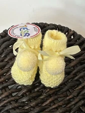 Crochet Wool Baby Booties - Size Preemie